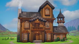 Minecraft How To Build A Dark Oak House  Tutorial [upl. by Nnylrebma759]