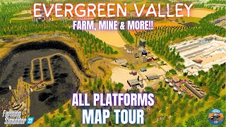 EVERGREEN VALLEY  Map Tour  Farming Simulator 22 [upl. by Inasah69]