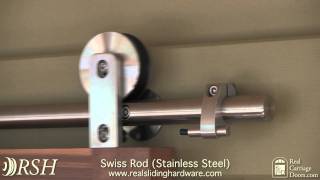 Stainless Steel Sliding Barn Door Hardware  Demonstration [upl. by Kimura881]