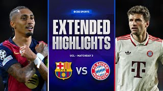 Barcelona vs Bayern Extended Highlights  UCL League Phase MD 3  CBS Sports Golazo [upl. by Steffane369]