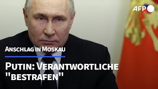 Putin Anschlag bei Moskau ist quotbarbarischer terroristischer Aktquot  AFP [upl. by Elenaj]