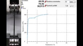 Badanie zrywania stali zbrojeniowej EPSTAL [upl. by Artenra760]