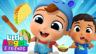 Its Raining Churros  The Taco Song with Baby John  LittleAngel And Friends Kid Songs [upl. by Ednalrym]