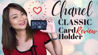 CHANEL CLASSIC CARD HOLDER  Review amp what fits inside [upl. by Oriane]