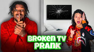 Broken TV prank on mom to see her reaction [upl. by Shamus]