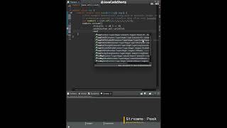 0038 Using Streams Peek in java softwareengineer programming coding shorts [upl. by Mala]