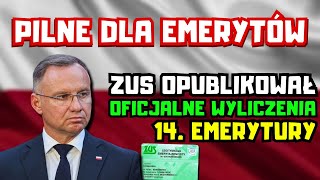 ⚡️PILNE DLA EMERYTÓW 14 emerytura 2024  tabela netto ZUS przedstawił oficjalne wyliczenia [upl. by Kjersti]