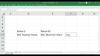 Excel  Concatenate Function [upl. by Leahplar]