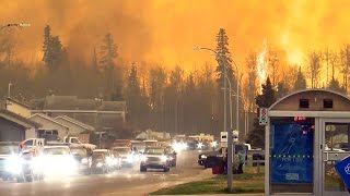 Alberta wildfires All of Fort McMurray evacuated [upl. by Goldi]