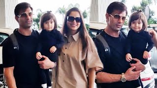 Bipasha Basu amp Karan Singh Grover With Daughter Spotted Leaving For IIFA 2024 [upl. by Uriiah155]