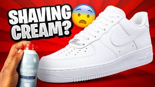 Customizing AIR FORCE 1S with SHAVING CREAM INSANE RESULTS [upl. by Stratton]