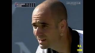 Andre Agassi v Yevgeny Kafelnikov US Open 1999 [upl. by Suivat]