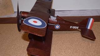 Balsawood model SE5A test flight [upl. by Kilmarx59]