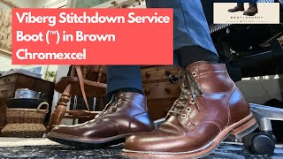 Viberg Stitchdown Service Boot™ in Classic Brown Chromexcel [upl. by Owades190]