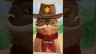 Meowdy partner 🤠 diy satisfying artandcraft painting diyart story artprojects funny [upl. by Grigson]