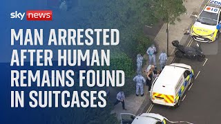 Man arrested in London in connection with human remains found in suitcases in Bristol [upl. by Langston253]