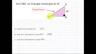 Exercice  Nommer les côtés dans un triangle rectangle [upl. by Ecirad]