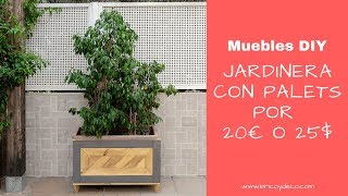 MUEBLES CON PALETS 🔝 Jardinera con Palets de Madera  BRICOYDECO [upl. by Tonkin]