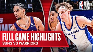 SUNS vs WARRIORS  NBA SUMMER LEAGUE  FULL GAME HIGHLIGHTS [upl. by Chandler]