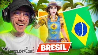 FAIRE TOP 1 sur les SERVEURS BRÉSIL sur FORTNITE  Les JDOUBRAZILS mon PETIT [upl. by Elletnohs]