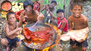 Jungle BBQ Cooking Pork amp Fish Like a Pro [upl. by Yeclek]