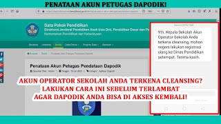 Kena Cleansing Dapodik Ini Solusinya [upl. by Floro498]