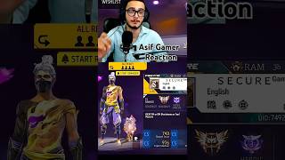 Asif Gamer Reaction on Region Top 1 securegamer asifgamer shorts freefirelive [upl. by Elsa]