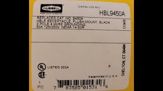 Unboxing of Hubbell NEMA 1450 receptacle HBL9450A [upl. by Eudocia]