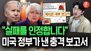 물가 잡기 실패 인정 월가 놀래킨 백악관의 충격 보고서 [upl. by Bernie]