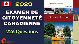 Examen de Citoyenneté Canadienne 2023 226 questions [upl. by Lareena864]