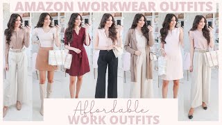 Amazon Workwear Try On Haul  Amazon Work Outfit Ideas [upl. by Honig]