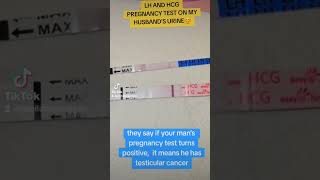 TESTING MY HUSBAND FOR PREGNANCY AND LH TO TRACK TESTICLE CANCER testicularcancer hcg educational [upl. by Gerianne138]