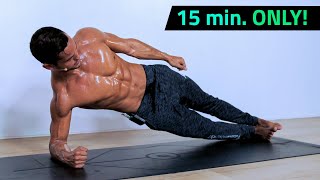 15 Minute KILLER Core Workout at Home All Levels [upl. by Ranip480]