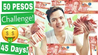 50 Pesos IPON CHALLENGE  Paano Mag ipon in just 45 Days 👍💰 [upl. by Er]