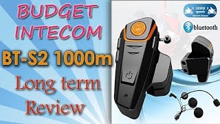 BT S2 1000m BUDGET HELMET INTERCOM LONG TERM review [upl. by Eca507]