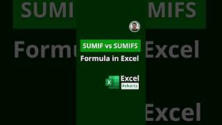 SUMIF vs SUMIFS Formula in Excel shorts [upl. by Niassuh]