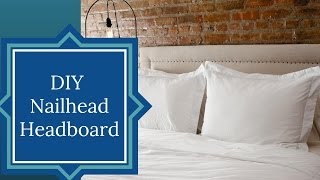 DIY Nailhead Upholstered Headboard  HGTV [upl. by Crockett]