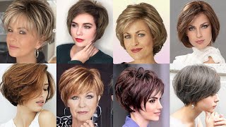 Latest And Stunning Short layered bob With Sided bangs haircuts and hairstyles trends [upl. by Alphonsine]