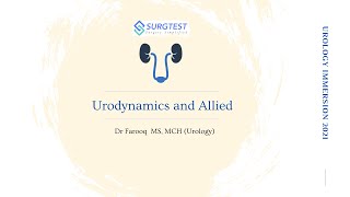 Urodynamics by Dr Farooq  Urology NEET SS [upl. by Mulloy]