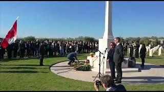 Remembrance Day 2018 at the Moro River Canadian War Cemetery  Ortona [upl. by Smail982]