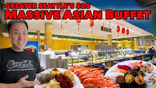 25 Massive Buffet Feast  Greater Seattles Asian Seafood Dim Sum buffet [upl. by Kenley205]