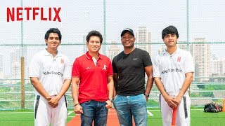 The Cast Of Selection Day Meets Sachin Tendulkar amp Brian Lara  Netflix India [upl. by Atsirc]