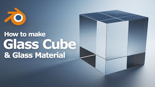 How to make Blender glass cube with transparent glass material using Principled BSDF node [upl. by Nylrats798]