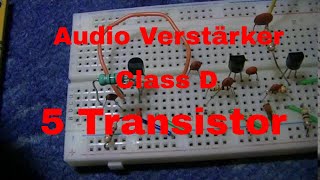 Induktivität Spule Class D Audioverstärker mit 5 Transistoren  eflose 1019 [upl. by Ethelstan]