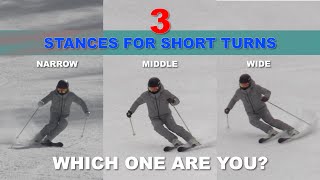 STANCE WIDTH IN SHORT TURNS WIDE MEDIUM AND NARROW [upl. by Rambort677]