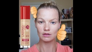 Test na żywo 10h drogeryjnego podkładu RIMMEL LASTING FINISH [upl. by Bound]