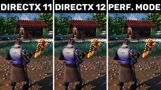 Fortnite Chapter 4 Season 4  DirectX 11 vs DirectX 12 vs Performance Mode  FPS Boost [upl. by Zebe]