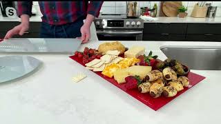 Henning Lee Tempered Glass Countertop Tray and Lazy Susan Set on QVC [upl. by Zurn]