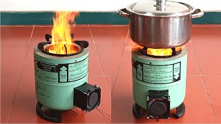 How to make a highly efficient wood stove with a fan [upl. by Also]