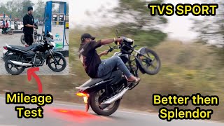 2024 Tvs Sport Review 😍  Mileage Test  Power Testing 😍 Good or Bad [upl. by Napas]